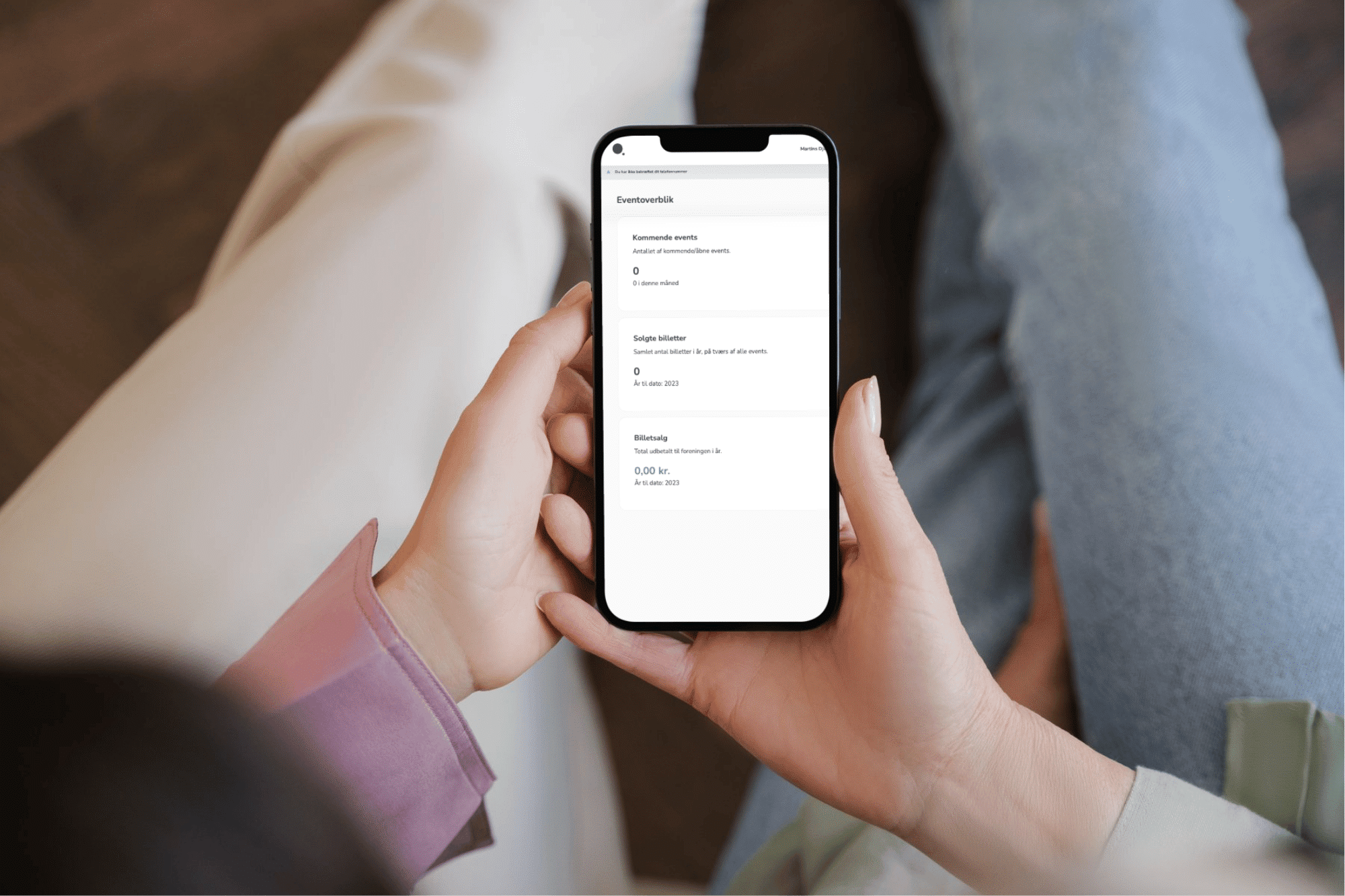 Forening sælger billetter til et arrangement med både online og MobilePay.